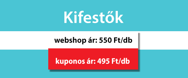 Kifestők, webshop ár: 550 Ft/db, kuponos ár: 495 Ft/db